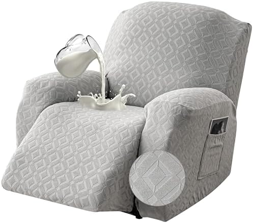 Genina Waterproof Recliner Chair Cover,XL-1 Seat Couch Cover,Light Gray by Genina