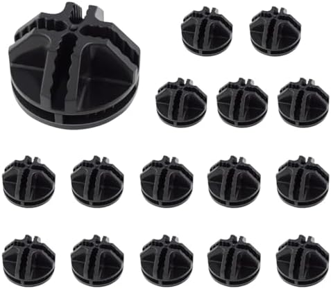 16 Pieces Cube Connectors Plastic Storage Cubes Connectors Wire Cube Connector Plastic Organizer for Closet Grid Modular Shelving Connector DIY Shelves Accessories Cubes Storage Unit for Mesh (Black) by Unknown