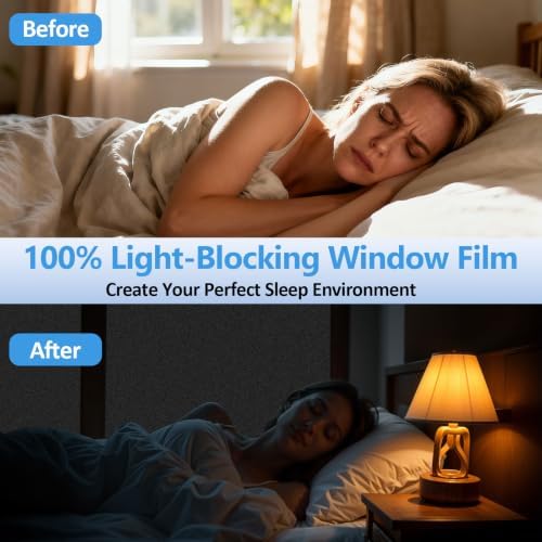 Total Blackout Window Film with 4 Tools,Total Black 31.49"x78.7" - Image 2