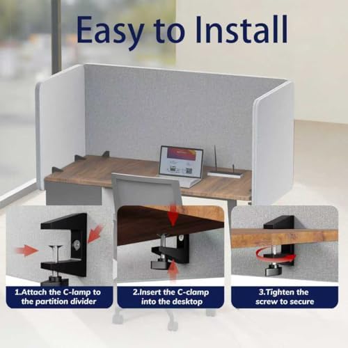 Desk Privacy Panel Sound Absorbing & Proof Desk Divider for Office - Image 5