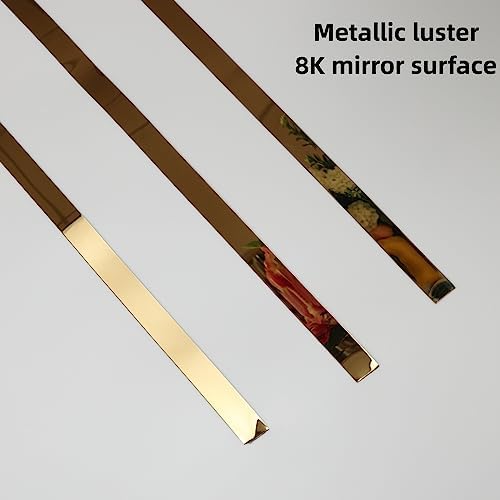 Gold Metalized Mirror-Like Finish Molding Trim, Peel and Stick Strip for Mirror Frame, Wall, Fireplace and Home DIY Decoration (16.4 ft x 0.4 inch) - Image 4