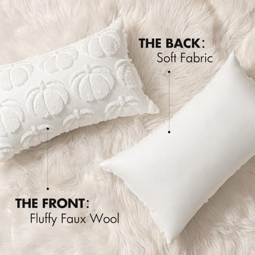 MIULEE Fall Pillow Covers Pumpkin Fall Decor Lumbar 12x20 Pure White - Image 6