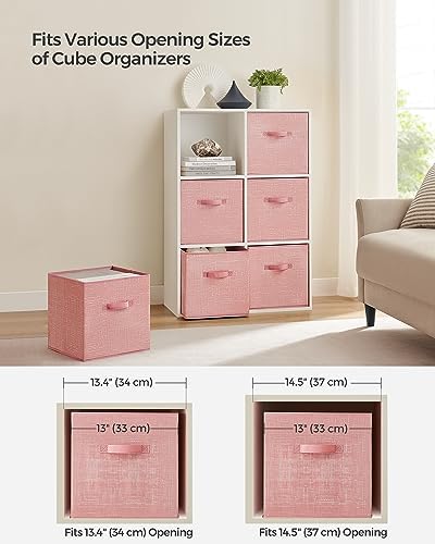 SONGMICS Storage Cubes, Set of 6, 13-Inch Foldable Closet Organizers - Image 5