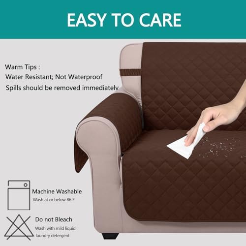 U-NICE HOME Large Sofa Cover Reversible Couch Cover for Dogs, Brown - Image 5