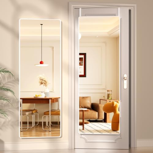 Hasipu Door Mirror Full Length, 56 x 16 Inch Full Body Wall Mirror Over The Door Hanging Mirror for Bedroom, Living Room, Cloakroom by Whatssuitableisthebest