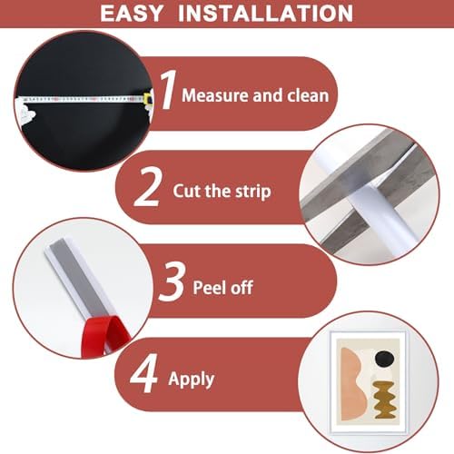 Lunghaa Peel and Stick Matte White Finish Molding Trim, 196.8" x 0.79" Flexible Decoration Strip for Wall, Tile Edge, Mirror, Cabinet, Furniture and DIY Home Decor - Image 6