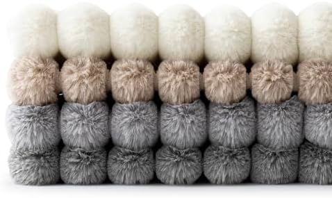 MIULEE Faux Fur Plush Decorative Throw Pillow Covers 20x20, Grey Taupe - Image 6