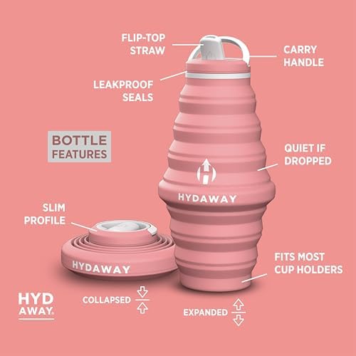 HYDAWAY 25oz Collapsible Water Bottle, Packable Leakproof for Travel - Image 5