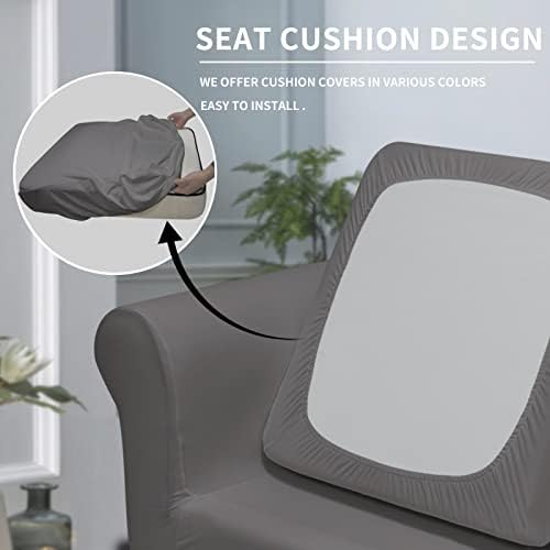 Easy-Going 2 Pieces Stretch Sofa Slipcover for Armchair Washable - Image 3