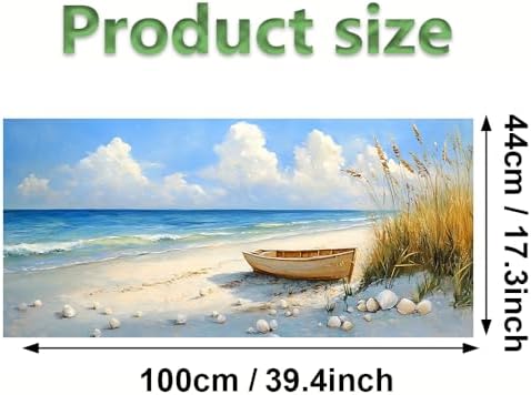 Window Privacy Film 39.37 x 17.3 in Beach Rowboat Shells Static Cling - Image 3