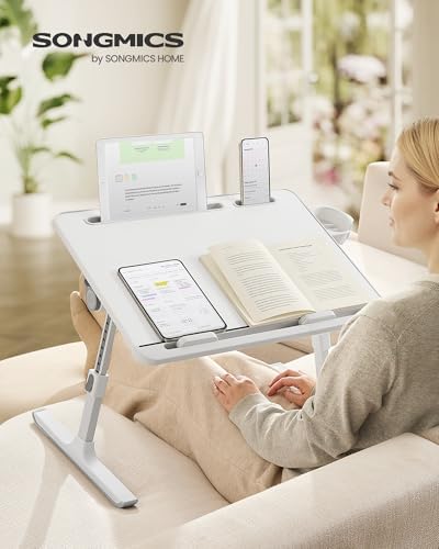 SONGMICS Bed Laptop Desk, Foldable, Adjustable Height, 15.7 x 22 Inches - Image 2