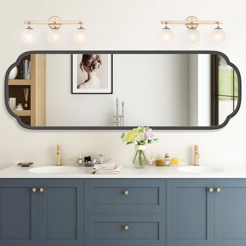 Ferytange 48"x16" Black Door Mirror Full Length Over The Door with Non-Rusting Metal Frame, Modern Full Body Mirror Bedroom Closet Bathroom - Image 4