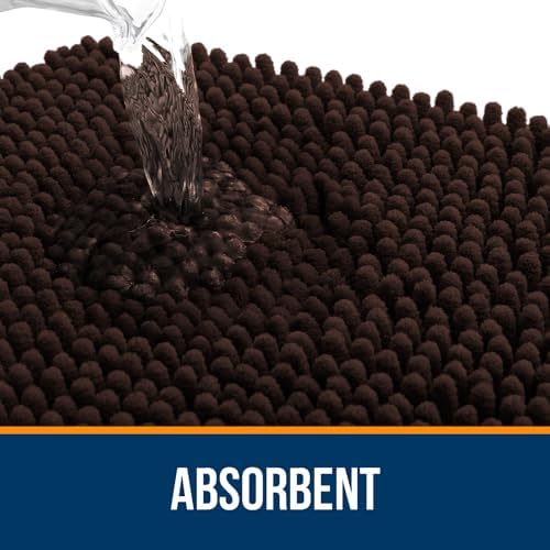 OLANLY Bathroom Runner Rugs 59x24, Extra Soft Absorbent Chenille Bath Rugs - Image 4