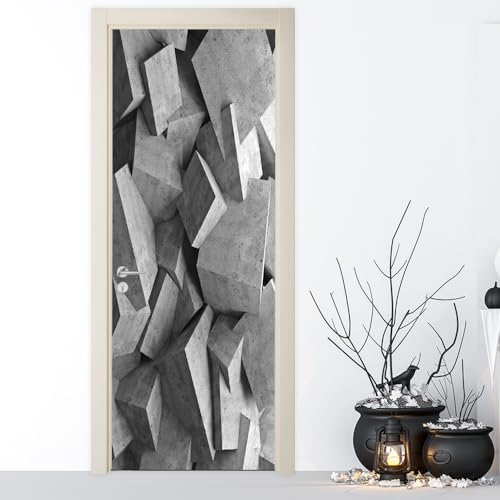 3D Stickers Murals Peel and Stick Removable Door Decals Wallpaper for Home Office Bedroom Living Room Wall Decoration 30.3"W x 78.7"H,SP-F24091 - Image 4