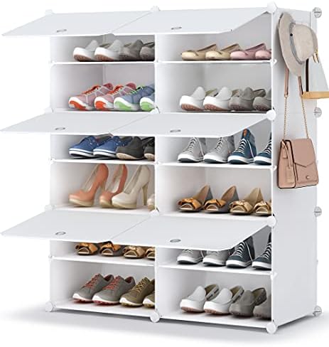 HOMIDEC Shoe Rack Organizer 24 Pair Modular Shoe Storage Cabinet for Closet by DecorateYourHome