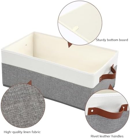 3 Pack Large Capacity Storage Bins Closet Organizer for Shelves - Image 4