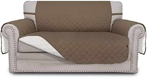 Easy-Going Reversible Couch Cover, 2 Cushion Sofa, Loveseat, Camel/Ivory by Easy-Going