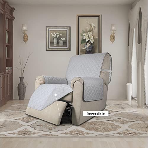 Easy-Going Reversible Couch Cover, Recliner 22 in, Light Gray/Light Gray - Image 2