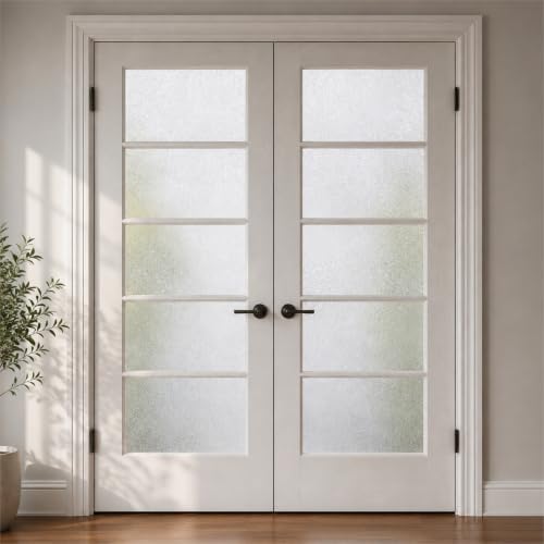 Frosted Privacy Window Film, French Door, Custom Cut to Size - Low Tack Self Adhesive, Removable, No Residue - Frost Glass Covering for Bathroom, Home Office - Image 4