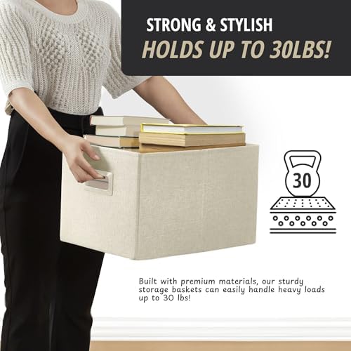 DECOMOMO Storage Bins for Shelves, 3x Tougher Storage Baskets - Image 3