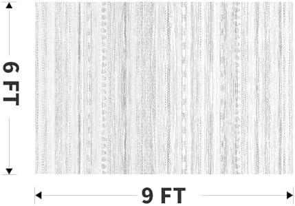 6x9 Area Rugs for Living Room Machine Washable Rug Distressed Indoor Carpet Neutral Moroccan Boho Rug Ultra Soft Area Rug for Bedroom Dining Room Playroom Office, Grey - Image 2