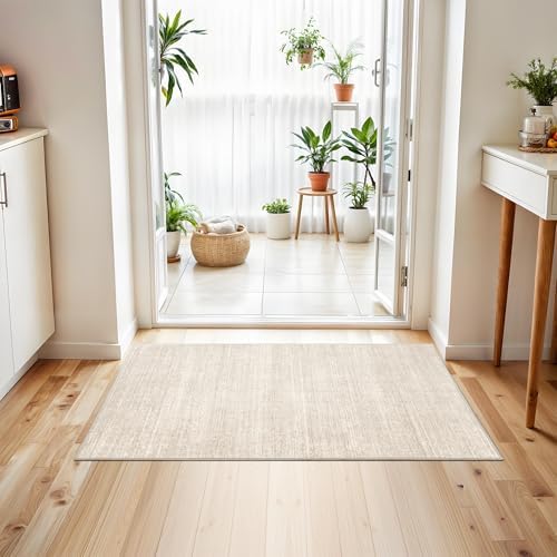 Valenrug 2x3 Rug Non Slip, Small Washable Entryway Rug Indoor Doormat Beige - Image 4
