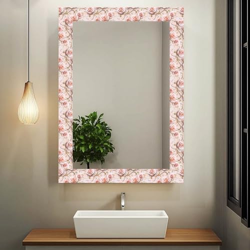 IVN Wallpaper Border Peel and Stick Wall Romantic Pink Rose 4x196 Inch - Image 4