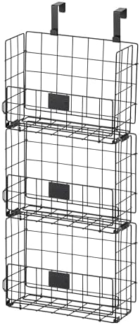 IRIS USA Over The Door Organizer, 3 Pack, Hanging or Wall Mount Wire Basket - Image 4