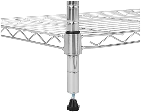 Amazon Basics 5-Shelf Adjustable Storage Shelving Unit for Garage, Steel Wire Rack, 200 Pound Loading Capacity per Shelf, 23.2" x 13.4" x 60", Chrome Finish - Image 5