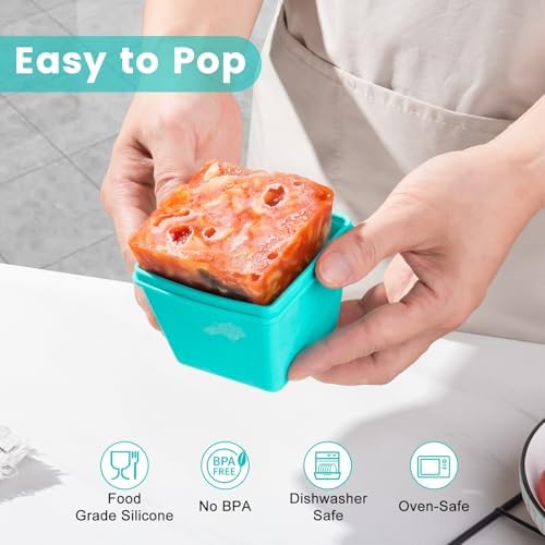 Gemice 1-Cup Silicone Freezer Molds with Lids & Base, Individual 8-Pack - Image 5