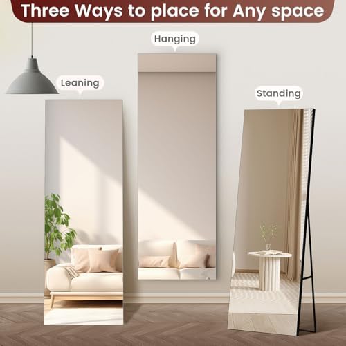 Kosmonia Full Length Mirror 71"x28" Frameless Floor Mirror Distortion Free - Image 4