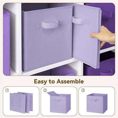 GRANNY SAYS 13 Inch Cube Storage Organizer, Purple Gradient, 6-Pack - Image 4