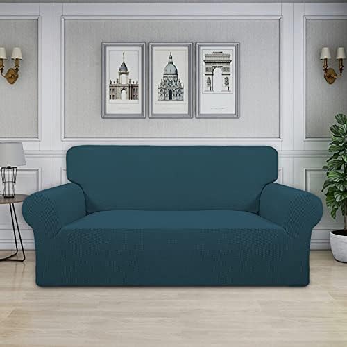 Easy-Going Stretch Oversized Loveseat Couch Covers Washable Deep Teal - Image 2
