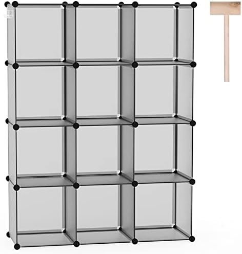 C&AHOME Cube Storage Organizer, 12-Cube Shelf Units, Closet Cabinet Grey by CAHOME