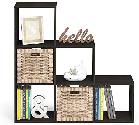 Furinno Pelli 3-2-1 Cubic Storage Cabinet, Espresso - Image 3