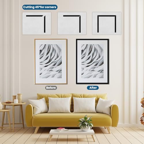 9.8 Ft Peel and Stick Molding Trim, Waterproof Decorative Strip - Image 4