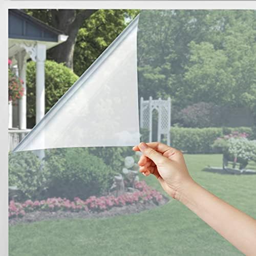 Volcanics One Way Window Privacy Film Sun Blocking Window Tinting Film for Home Heat Control Mirror Tint Film Static Cling Reflective Solar Window Film 17.5 x 78.7 Inches, Silver by Volcanics