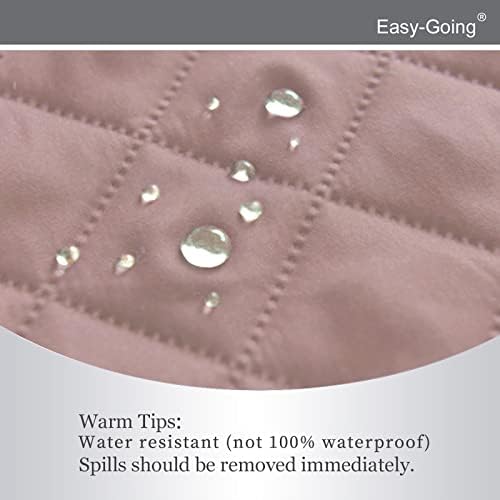 Easy-Going Reversible Couch Cover, Recliner 22 in, Pink/Beige - Image 4