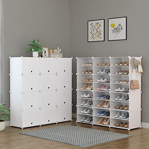 HOMIDEC Shoe Rack Organizer 48 Pair Modular Shoe Storage Cabinet for Closet - Image 4