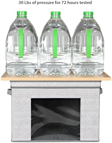 Univivi Fabric Storage Bins with Lids for Closet, 4 Pack, Grey - Image 3