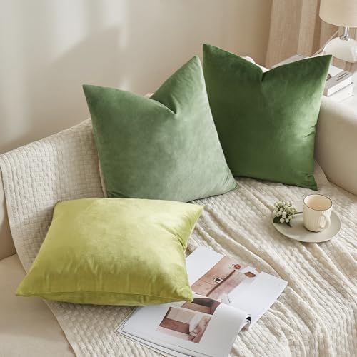 MIULEE 12x20 Inch Lumbar Velvet Throw Pillow Covers Sage Green - Image 4