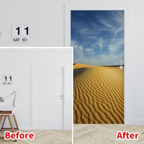 KACOLOR 3D Door Stickers Murals Peel and Stick Removable Door Decals Wallpaper for Home Office Bedroom Living Room Wall Decoration 30.3"W x 78.7"H, SP-F24054 - Image 6