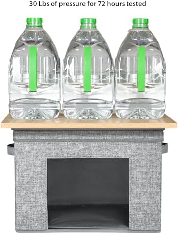 Univivi Fabric Foldable Storage Boxes Large Storage Bins with Lids [4-Pack] Collapsible Storage Cubes, Closet Organizers and Storage Cubes for Home, Bedroom, Closet (Grey, 17“ x 12” x 12") - Image 3