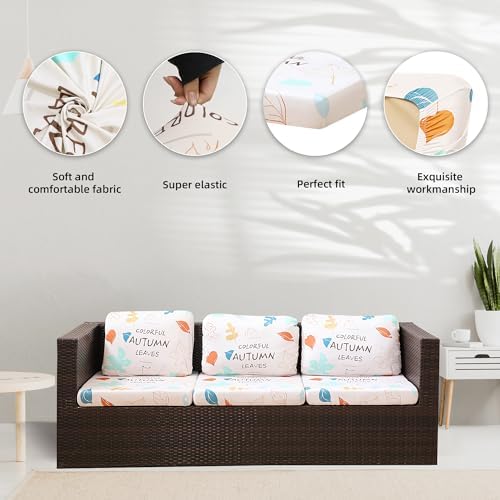 8 Pcs Outdoor Cushion Covers, Patio Sofa Cushion Covers Replacement - Image 4