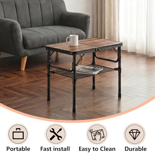 YihuiKo Folding TV Tray, Lightweight Portable Small Foldaing Table - Image 3