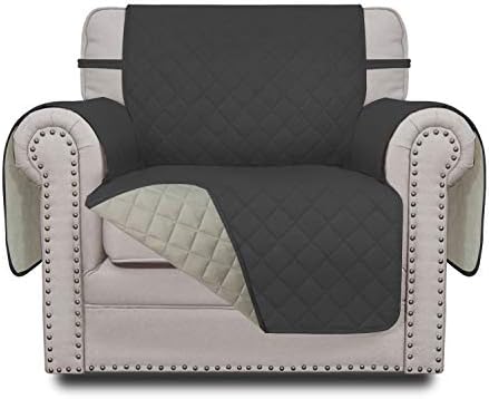 Easy-Going Reversible Couch Cover, Small Chair, Darkgray/Beige by Easy-Going