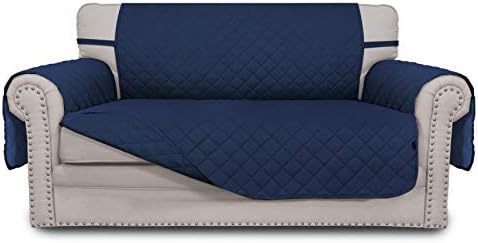 Easy-Going Reversible Couch Cover, 2 Cushion Sofa, Loveseat, Navy/Navy by Easy-Going