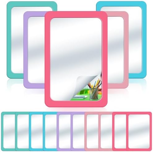 Dandat 10 Pcs 6x4 Shatter Proof Unbreakable Kids Mirrors, Pastel Colors by Dandat