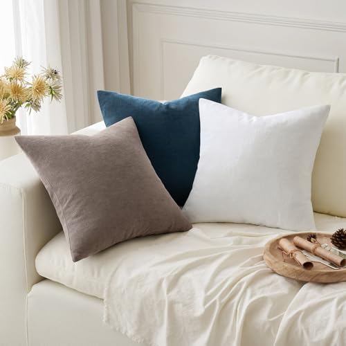 MIULEE Dark Blue Chenille Couch Throw Pillow Covers, 20x20 - Image 5