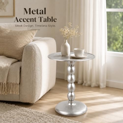 CLEENTABLE Round Farmhouse End Table, 15x21 - Image 6